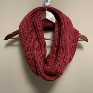 Beaver Canoe Burgundy Acrylic Infinity Scarf